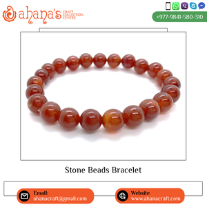 Pulseras de cuentas de piedra Natural hechas a mano de alta calidad Unisex ampliamente vendidas Durable hecho a mano Nepal 7 pulgadas encanto de boda - Product Image 2