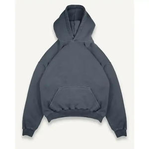 Bestex personnalisé de haute qualité coton éponge française sweat à capuche surdimensionné épais polaire goutte épaule plaine blanc personnalisé hommes sweats à capuche - Product Image 3