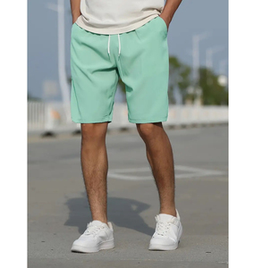 Venta al por mayor personalizado 100% algodón francés Terry hombres pantalones cortos Unisex Casual sudor gimnasio entrenamiento pantalones cortos ropa de calle-Método de tejido de punto - Product Image 6