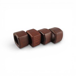 Juego de Anillos para Servilletas de Madera Pulida Moderna con Acabado Liso para Cenas y Decoración de Lujo - Product Image 3