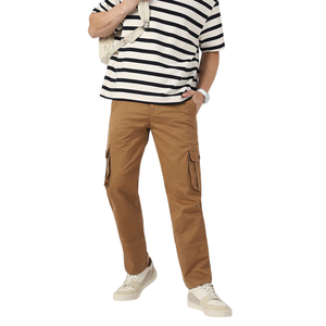 Pantalon cargo confortable pour hommes Vêtements pour hommes multi-poches Tissu doux et respirant Jambe droite Design Parfait pour la vente en gros - Product Image 1