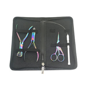 Juego de herramientas de alicates para extensiones de pelo de trama de acero inoxidable chapado en oro de alta calidad al por mayor Juego de alicates Microlink - Product Image 6