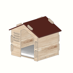 Casa de mascotas OEM AC17 con acabado de madera lisa Diseño interior cómodo y forma minimalista Directo de fábrica Vietnam - Product Image 4