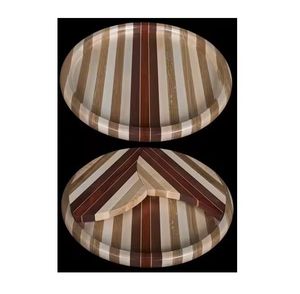 Bandeja de servicio de madera de lujo con un atractivo artístico moderno perfecto para exhibir en mostradores, mesas de comedor y sala de estar - Product Image 5