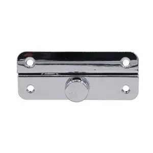 Manufacture Metal Accessories Square Shaped Chrome Plated Flute Wooden Box Push Lock