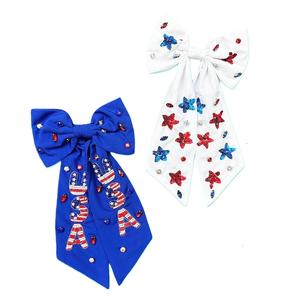 Lazos bordados para el pelo con cuentas de semillas para accesorios nupciales, lazos para el pelo bordados con cuentas de diseño personalizado, lazos con cuentas al por mayor - Product Image 1