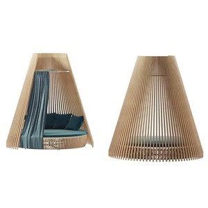 <span class=keywords><strong>Lit</strong></span> de jour suspendu rond de taille personnalisée pour l'extérieur avec auvent, <span class=keywords><strong>lit</strong></span> de jour en bois, mobilier d'extérieur pour hôtel - Product Image 6