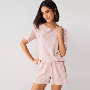 Conjunto de Camiseta Casual de Verano para Mujer, 2 Piezas, Transpirable, Hasta la Rodilla, Tejido de Punto, Estampado de Motociclista, Logotipo Personalizado para Uso Diario - Product Image 2