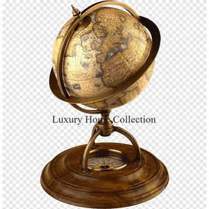 Globe de table en métal lourd pour bureau et école de table Globes de concepteur décoratifs éducatifs avec des fournitures de base de couleur or - Product Image 6