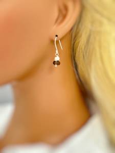 Smoky Quartz 925 Sterling Silver Freshwater Pearl Gemstone <b>Earrings</b> <b>Hook</b> <b>Earrings</b> for Girls Handmade Jewelry Silver <b>Earrings</b> - Product Image 3
