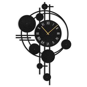 Modern <b>Black</b> Metal <b>Wall</b> <b>Clock</b> Good Looking Hanging Design with Analog Quartz for Wedding Decorations - Product Image 2
