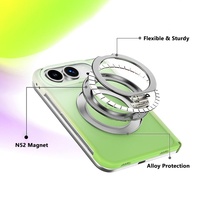 AilesTecca pour iPhone 18 Duo 17 16 15 Pro Max, support rotatif magnétique pour téléphone, coque de protection ultra-légère en PC