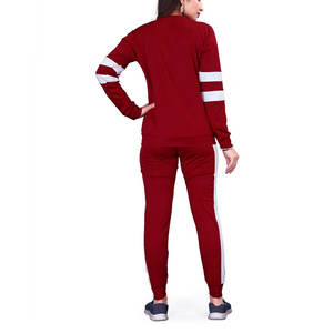 Chándal de invierno de algodón 100% para mujer, ajuste cómodo y calidez, diferentes colores con cremallera, venta de etiqueta privada - Product Image 4