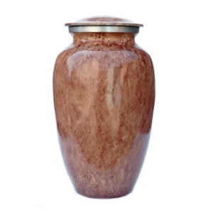 Urna de cremación de diseño rústico, urna de recuerdo conmemorativo funerario de Metal duradero, urna para cenizas de entierro de inauguración de la casa - Product Image 3