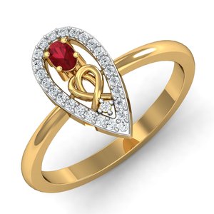Trend High Demand <b>Statement</b> <b>Ring</b> Boho Pear Shape Garnet Zircon Brass <b>Ring</b> 18k Gold Plated Water Drop Wholesale <b>Ring</b> For Women - Product Image 3