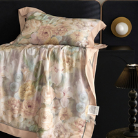 Sndon Vente chaude Ensemble de housse de couette 100% Lyocell Tencel Ensemble de literie imprimé fleurs Ensemble de draps