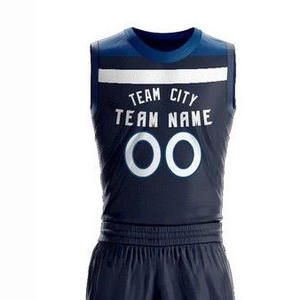 Ensembles de maillots de basket-ball réversibles imprimés par transfert thermique personnalisés, vêtements d'équipe en maille vierges, unisexe, service OEM, 100% polyester - Product Image 4