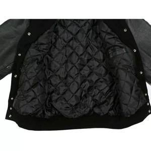Chaqueta universitaria de lona personalizada para hombre, cuerpo de lana, Mangas de cuero, soporte, chaqueta de Letterman inspirada en el equipo universitario de béisbol - Product Image 6