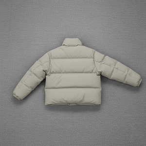 Chaqueta acolchada con logotipo frontal personalizado para hombre, ropa de calle Unisex con capucha de burbujas, cuello levantado de invierno, forro de lana cálido acolchado grueso de gran tamaño - Product Image 5