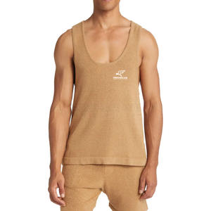 Camiseta sin mangas hecha en el mejor material, camiseta sin mangas con diseño de logotipo personalizado, camiseta sin mangas Lisa para gimnasio para hombre - Product Image 2