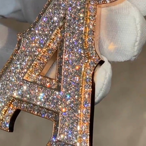 Collar con Colgante de Latón Plateado con Circonitas Personalizadas, Estilo Hip Hop Unisex, Cadena para Boda - Product Image 4