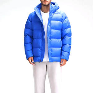 Veste bouffante à col haut pour hommes, manteau extérieur chaud d'hiver avec logo personnalisé avec coupe ample et design rembourré, vente à chaud - Product Image 2