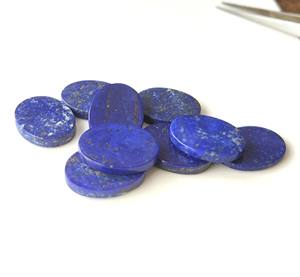 Pierres précieuses en vrac Lapis Lazuli bleu naturel 3x5mm-20x30mm ovale des deux côtés pièce plate prix de gros pour la fabrication de bijoux - Product Image 6