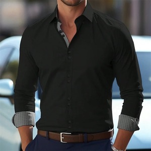 Design élégant vente en gros chemises habillées de haute qualité personnaliser chemises décontractées 100% coton biologique manches longues chemises pour hommes - Product Image 5