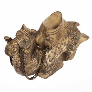 Sculpture de chameau assis en laiton indien fait à la main, Statue, décoration de la maison, articles cadeaux taille: 14x9 cm SNS-1119 - Product Image 2