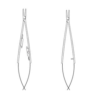 Portaagujas Castroviejo de Alta Calidad, 140 mm de Largo, Instrumentos Quirúrgicos Manuales de Acero Inoxidable, Certificación CE, Uso en Cirugía General - Product Image 1