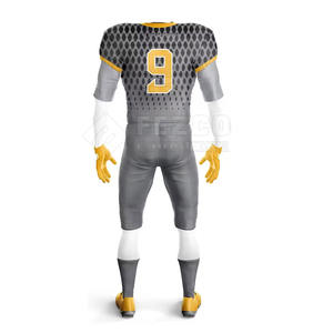 Derniers modèles de tenues de football américain pour hommes, personnalisables, couleur unie, respirantes, 100% polyester, prix bas - Product Image 3