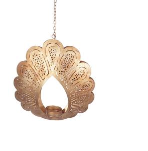 Bougeoir de forme ronde en laiton suspendu maison bibliothèque décoration bougeoir pour Table de jardin pour mariage maison, bougeoir - Product Image 4