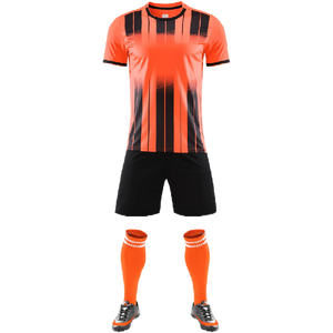 High Quality Men's Soccer Jersey Uniform Customized Colors 100% Polyester Breathable Quick Dry V-neck Short Sleeve Football - Product Image 1