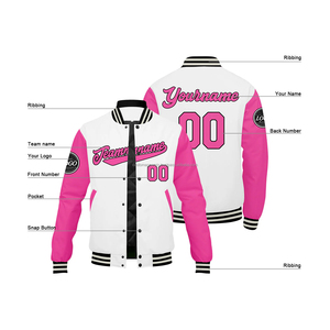 Chaqueta Varsity Personalizada con Estilo para Equipo MCACVJ-60, Cuerpo de Lana, Mangas de Cuero, Cuello Alto, Logotipo Bordado en la Parte Delantera, Transpirable - Product Image 4