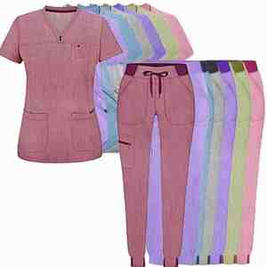 Conjunto de Uniformes Médicos Personalizados para Mujer, Uniformes Médicos Súper Suaves, Blusa con Cuello en V para Enfermera, Uniforme de Hospital, Uniformes Médicos - Product Image 1
