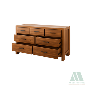 ชุดเฟอร์นิเจอร์ห้องนอนไม้คุณภาพสูงทันสมัยสำหรับโรงแรมอพาร์ทเมนท์พร้อมส่งจากเวียดนาม - Product Image 3