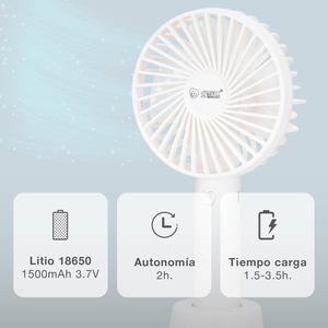 Mini ventilatore portatile ricaricabile USB bianco 5W (GSC 300010023) - Product Image 3
