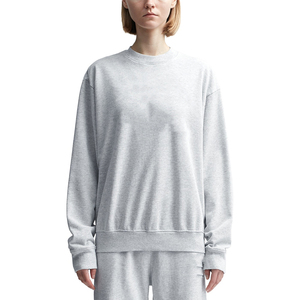 Jersey de gran tamaño personalizado para mujer, sudadera de manga larga de alta calidad, logotipo personalizado, estampado de cristal frontal, Polar, informal para invierno - Product Image 5