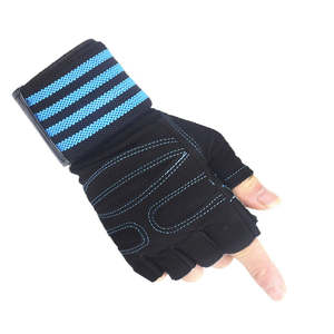 Gants de gymnastique demi-doigt en polyester avec dragonne Entraînement Fitness Levage Poids Puissance Respirant Gants de fitness antidérapants - Product Image 4