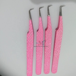 Belle pince à cils en acier inoxydable avec pince en or à greffage fin Pointe pointue Extension de faux cils durable - Product Image 5