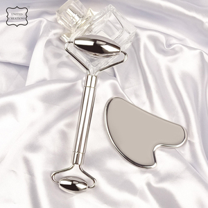 Venta al por mayor de acero inoxidable personalizado Gua Sha Set Facial Guasha rodillo herramienta de cuidado de la piel para masaje - Product Image 2