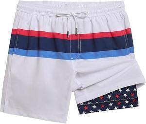 Men's Quick Dry Swim Trunks 7 Inch Inseam <b>Bathing</b> Suit with Compression Liner Board Shorts Genre - Product Image 2