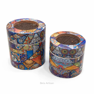 Ensemble de plateaux en bois et résine de haute qualité Bela Artisan, Mabkhara, porte-encens Bakhoor, plateau de Ramadan, pot, diffuseur d'encens artisanal - Product Image 1