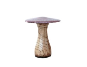 Natural wood <b>mushroom</b> centerpiece with organic texture and artisanal charm great <b>for</b> Thanksgiving tablescape or cabin styling - Product Image 2