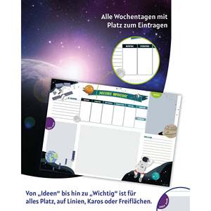 Modern Design Universe Tear-Off <b>Plastic</b> Desk Pad - Product Image 2