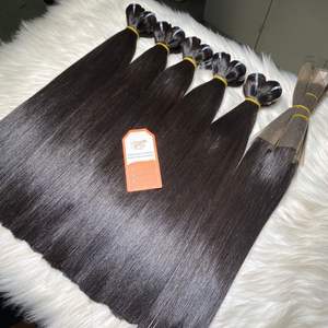 100% cheveux bruts vietnamiens pleine cuticule aligné os trame droite Extensions de cheveux couleur noire prix de gros - Product Image 5