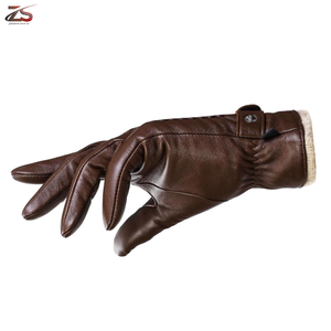 Gants en cuir d'hiver pour femmes, chauds, avec écran tactile et mode d'extérieur du Pakistan - Product Image 3