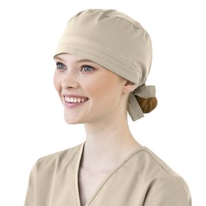 Bouffant Hat Adjustment <b>Head</b> <b>Cover</b> Breathable Spandex/Polyester Hospital Scrub Cap Multi-Colors Back Ties Non-Woven Women's - Product Image 3