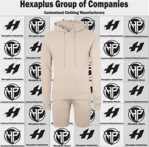 Meilleure vente Ensemble survêtement sans couture à manches longues pour hommes, short à capuche d'entraînement pour sports d'hiver avec logo personnalisé, jogging grande taille - Product Image 5