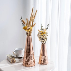 Jarrón Simple negro con detalles dorados, perfecto para dormitorio, escritorio de estudio, sala de estar, salón y regalo creativo o uso decorativo - Product Image 5